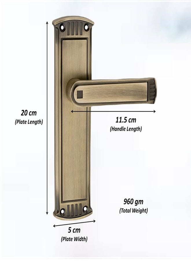 Atom Keyless Door Lock for Bathoom, Kitchen, Toilet, Brass Antique Finish | Heavy Duty Door Handle Without Key for House Hotel Office(O40CLOSED) - Image 3